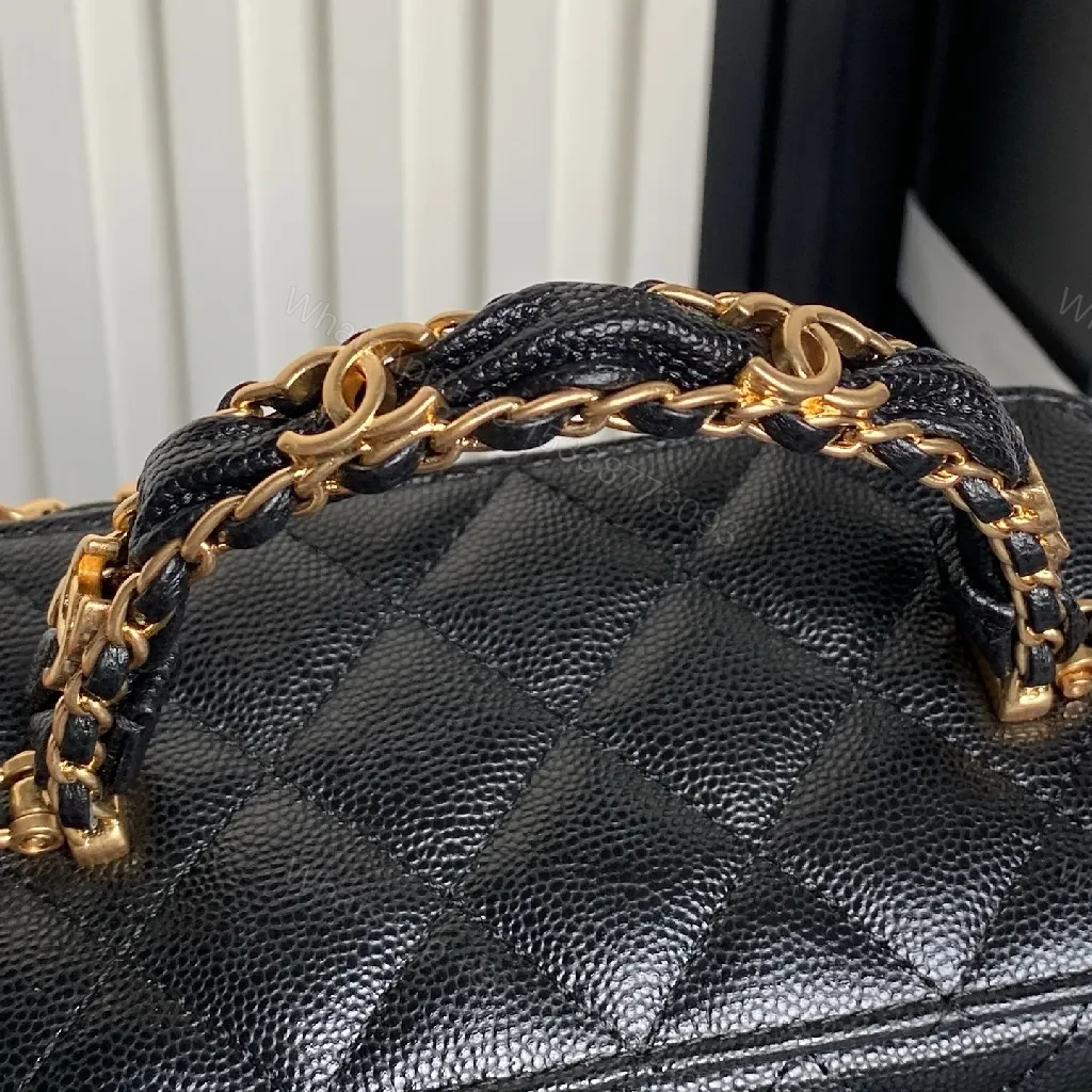 View 4 of Gold-Chain Quilted Mini Flap Bag: Luxe Evening Crossbody