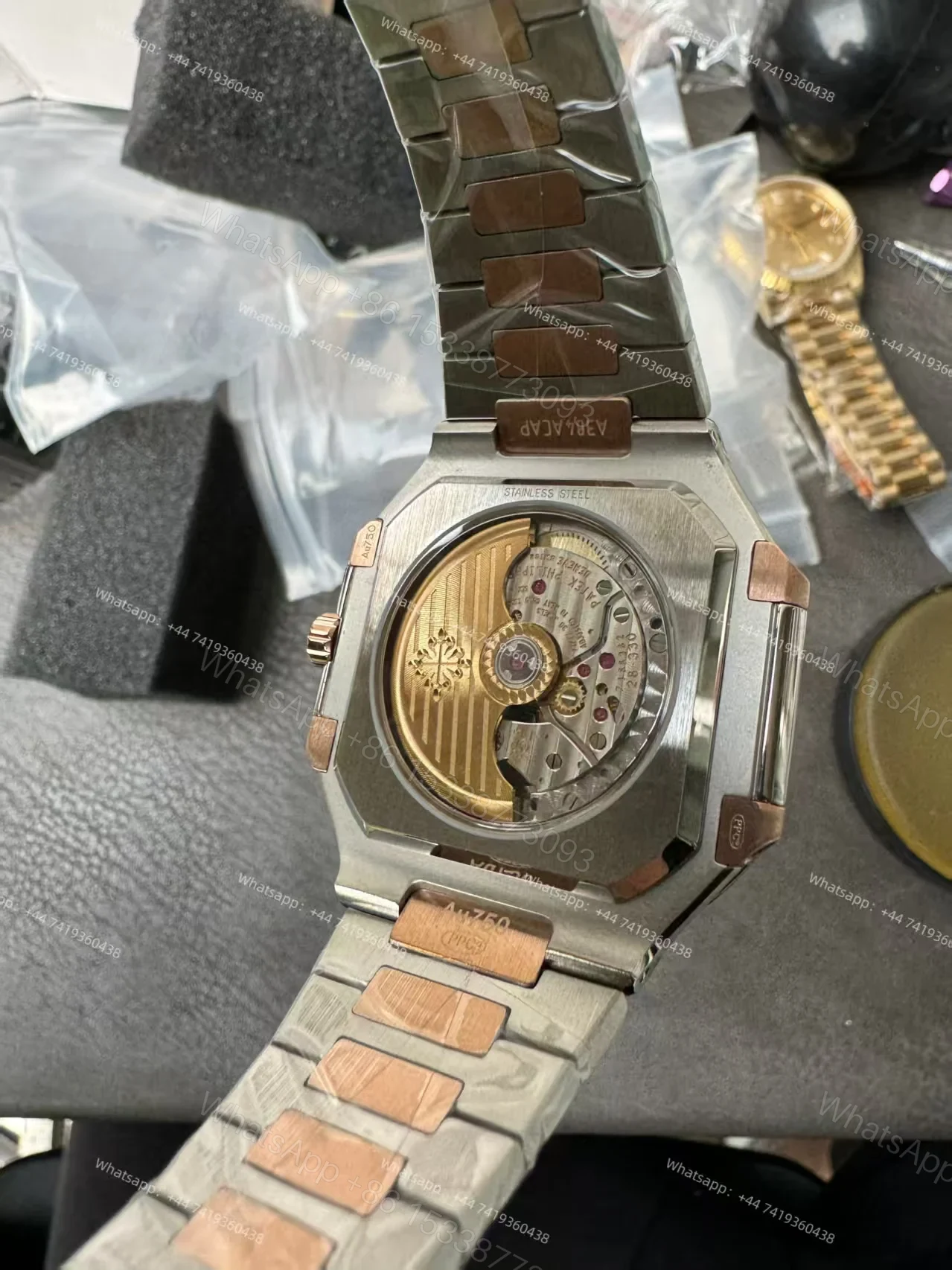 View 12 of Patek Philippe Super Clone Cubitus 5821/1AR-001 Gold & Steel Blue Dial 45MM