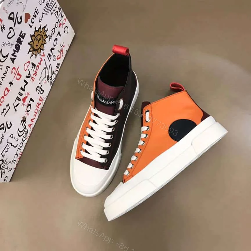 View 10 of DOLCE AND GABBANA QUILTED TWO-TONE NYLON PORTOFINO LIGHT MID-TOP SNEAKERS – DG106