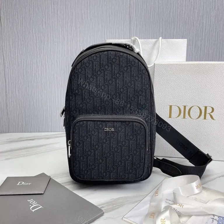 Monogram Dior Oblique Backpack â€“ Black, Everyday Luxury — view 1