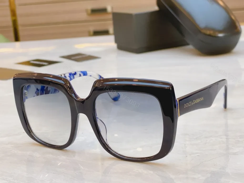 View 4 of Dolce & Gabbana Oversized Sunglasses: Glossy Black, Gradient Lenses