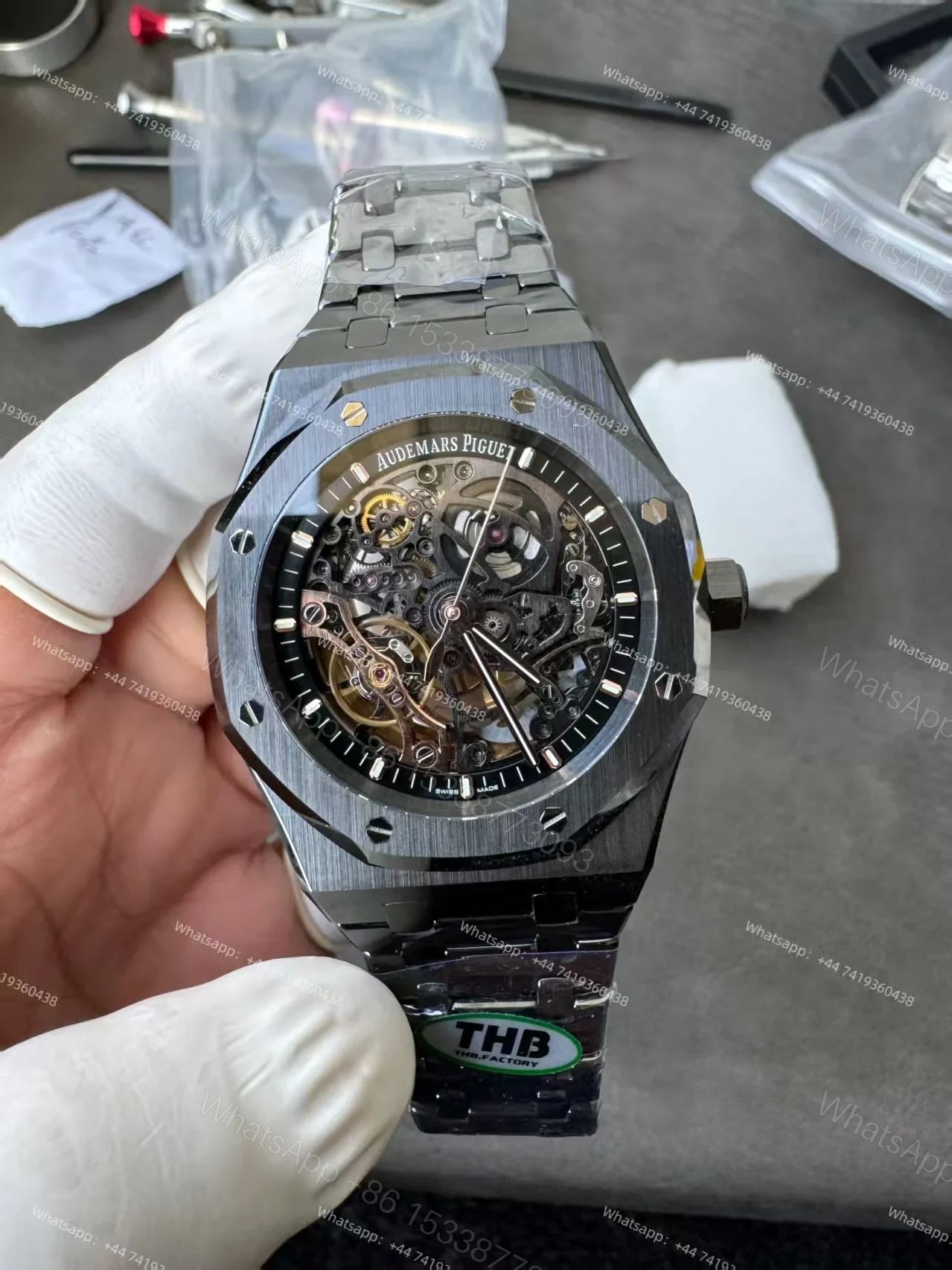 View 2 of Audemars Piguet Super Clone Royal Oak 15407 Ceramic Skeleton Dial 41MM