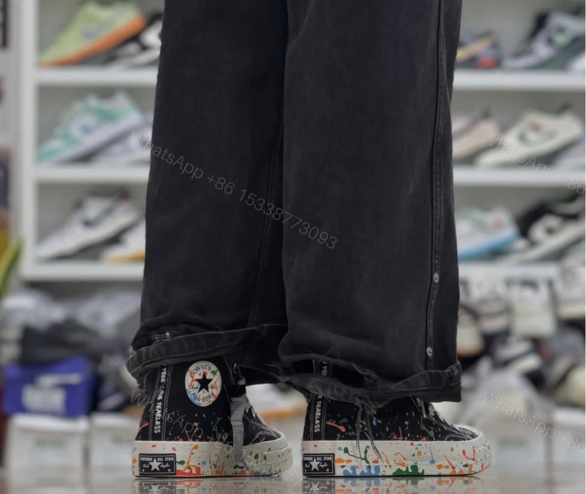 View 4 of First Copy Converse Chuck Paint Sneakers