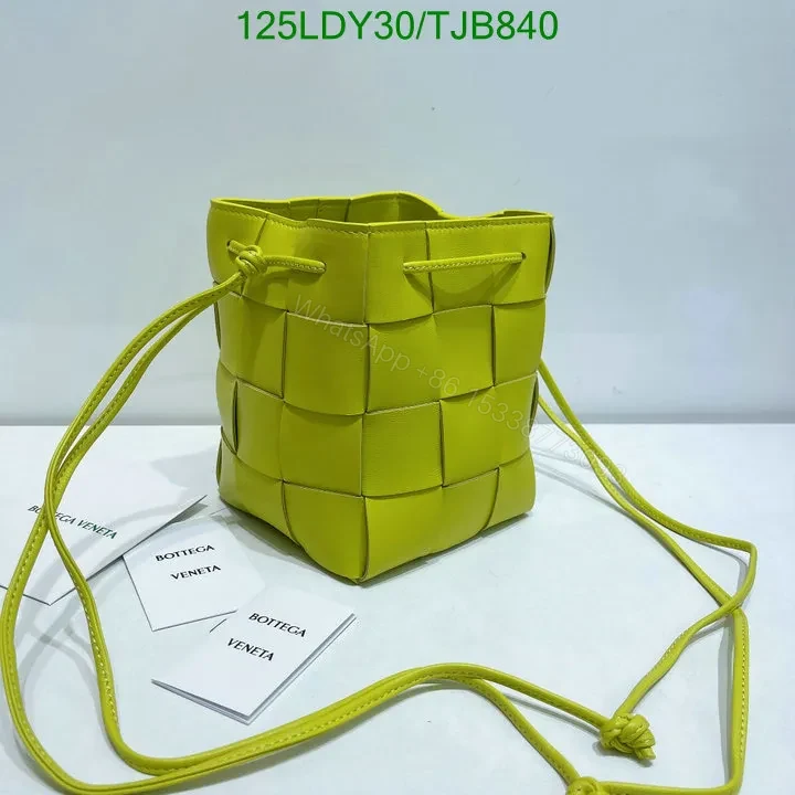 View 53 of Bottega Veneta Small Cross-Body Bucket Bag in Red BVF4722