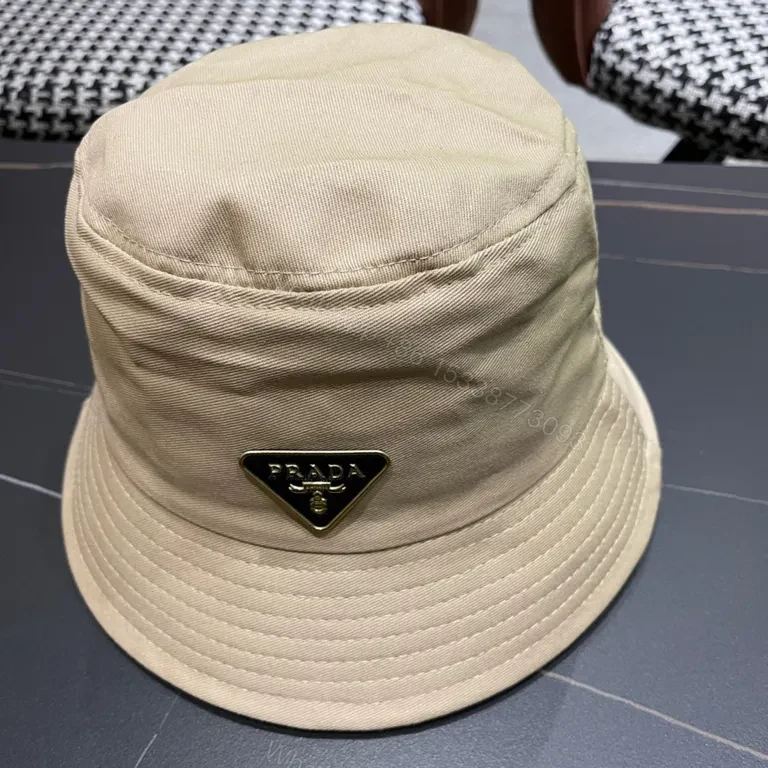 View 4 of Beige Premium Bucket Hat, Subtle Hardware Detailing, Luxury Style