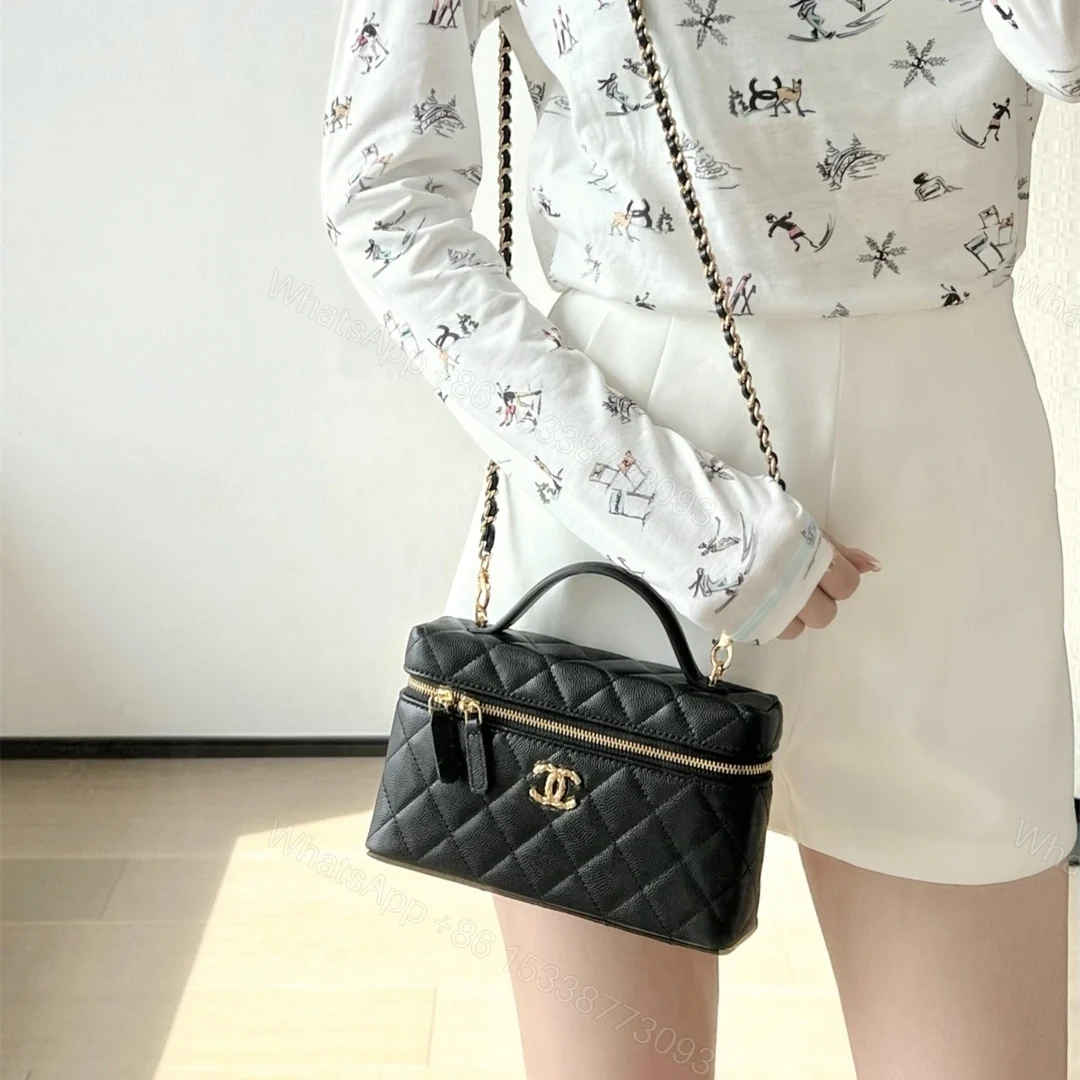 View 25 of 高仿Chanel*26C系列AP5020荔枝紋牛皮盒子包黑色免檢版