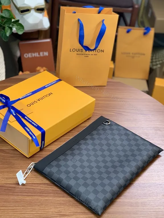 View 6 of Monochrome Graphite Crossbody: Damier Luxe, Black Trim, Compact Convenience