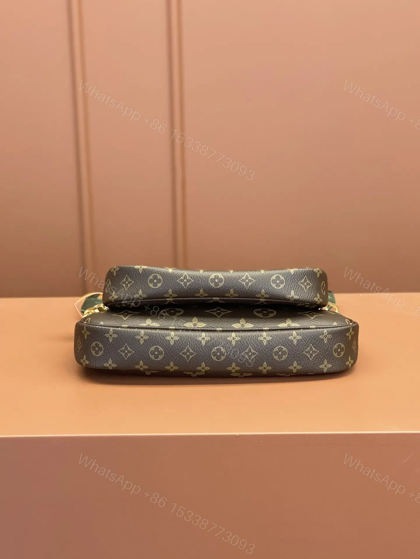 View 4 of Louis Vuitton LV Multi Pochette Handle Fabric Green Handbags Monogram