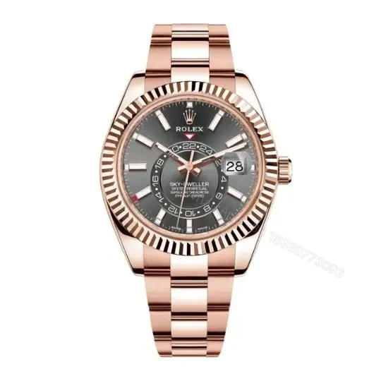 Rolex Sky-Dweller Rhodium Dial Rose Gold Replica 2024 – Jubilee Bracelet — view 1