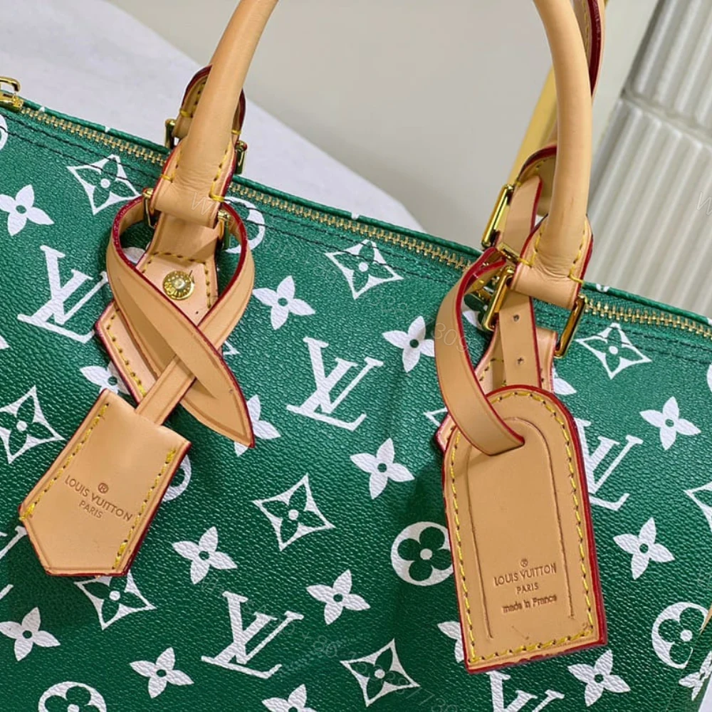 View 5 of Louis Vuitton Speedy P9 Bandoulière Monogram Green 25Cm