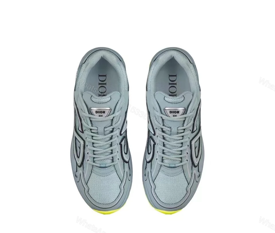 B30 Sneaker Blue Mesh and Technical Fabric 3SN279ZRD_H555 — view 2