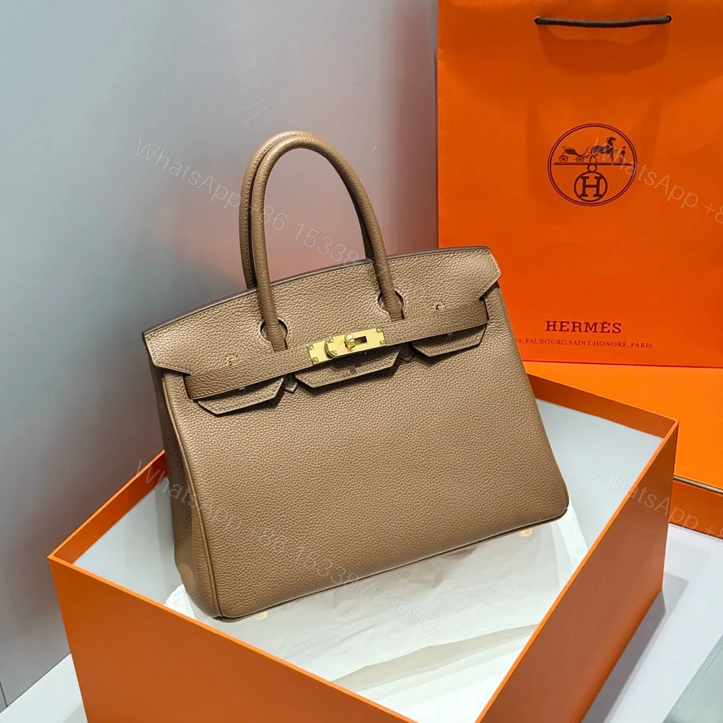 HN 30 IN COFFEE GOLD HARDWARE — view 1