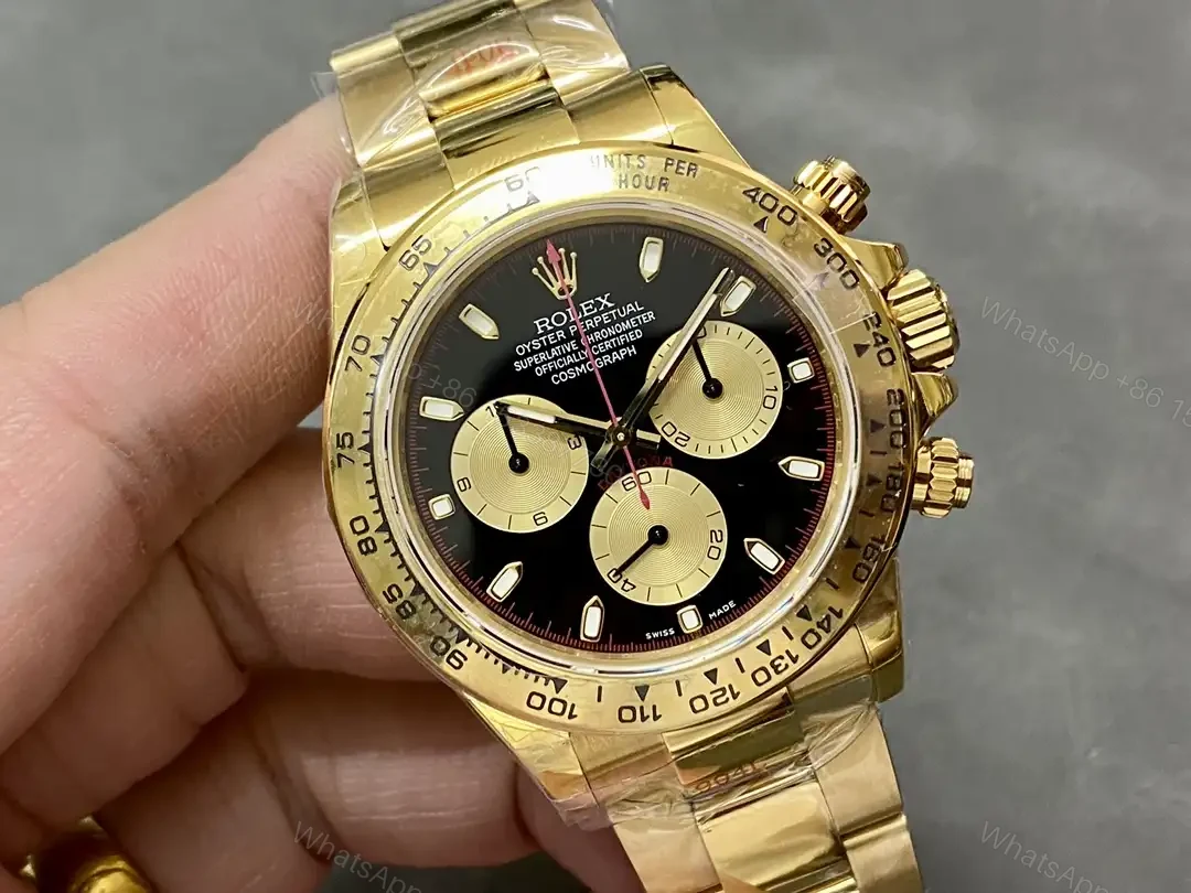 View 2 of Rolex Cosmograph Daytona Yellow Gold Black Dial Oyster Bracelet 40mm 116508-0009