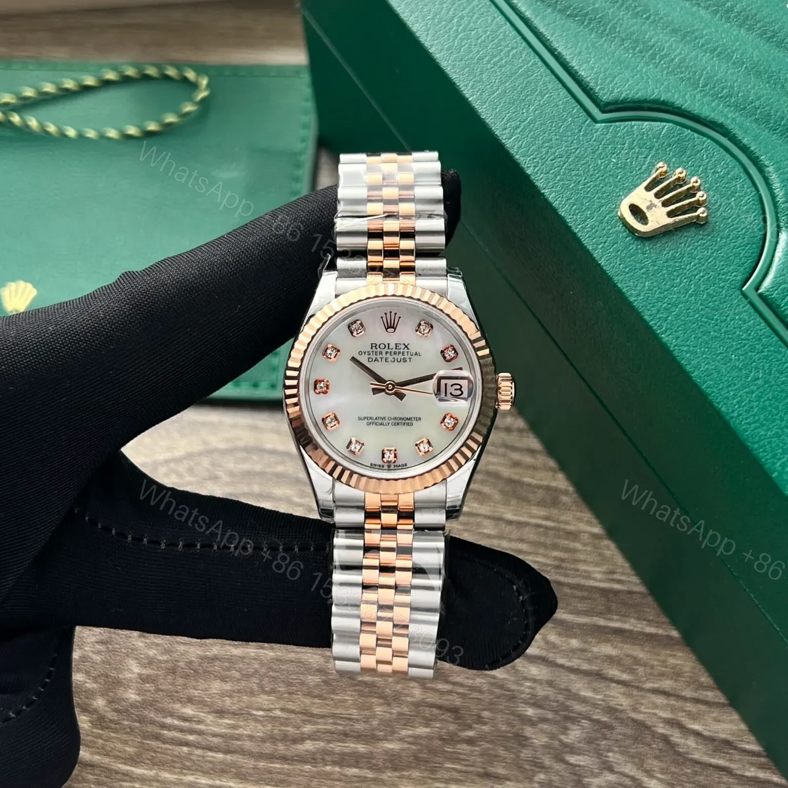 View 2 of Rolex Datejust Mother of Pearl Diamond Dial 126201-0021 36 mm