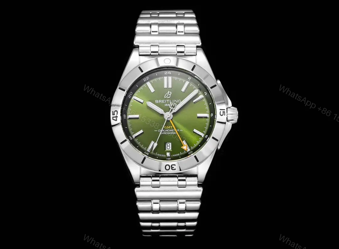 Breitling Chronomat B31 40 Stainless Steel Green Dial Rouleaux AB3114101L1A1 — view 1