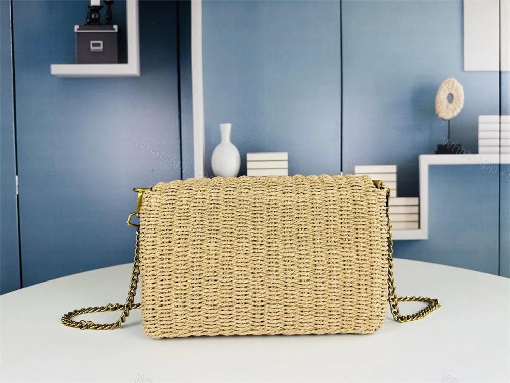 View 4 of Saint Laurent Jamie Medium Naturale Raffia Shoulder Bag New