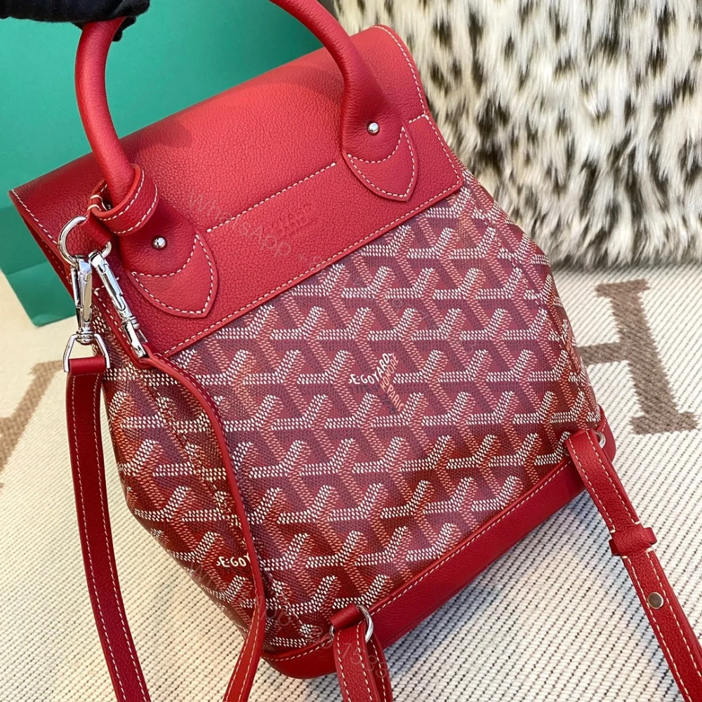 View 2 of 高仿Goyard*ALPIN7經典老花滿印雙肩包紅色免檢版