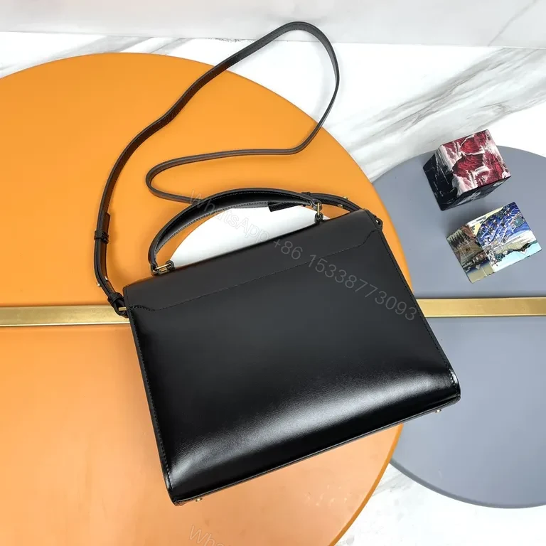 View 9 of Chic Geometry Crossbody Bag: Calfskin, YSL-Inspired Luxury
