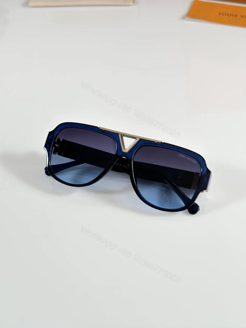 View 3 of First Copy Louis Vuitton 105 Blue Sunglasses