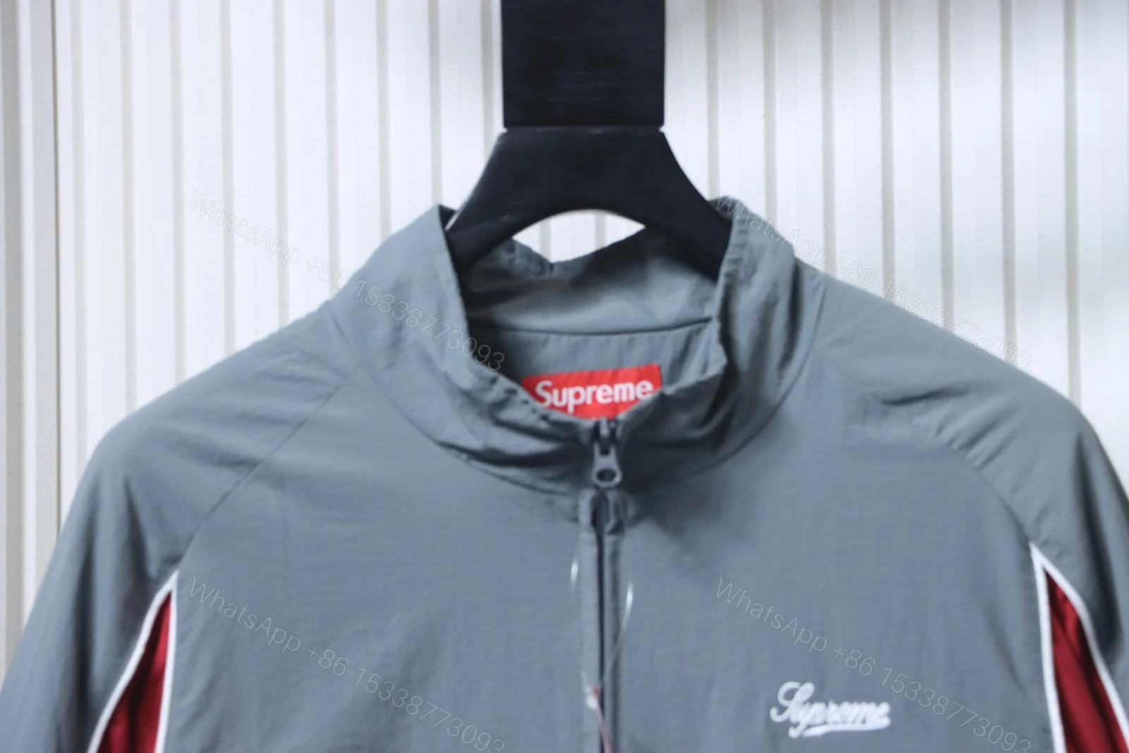 View 2 of Supreme 25FW Contrast Piping Track Jacket gray
