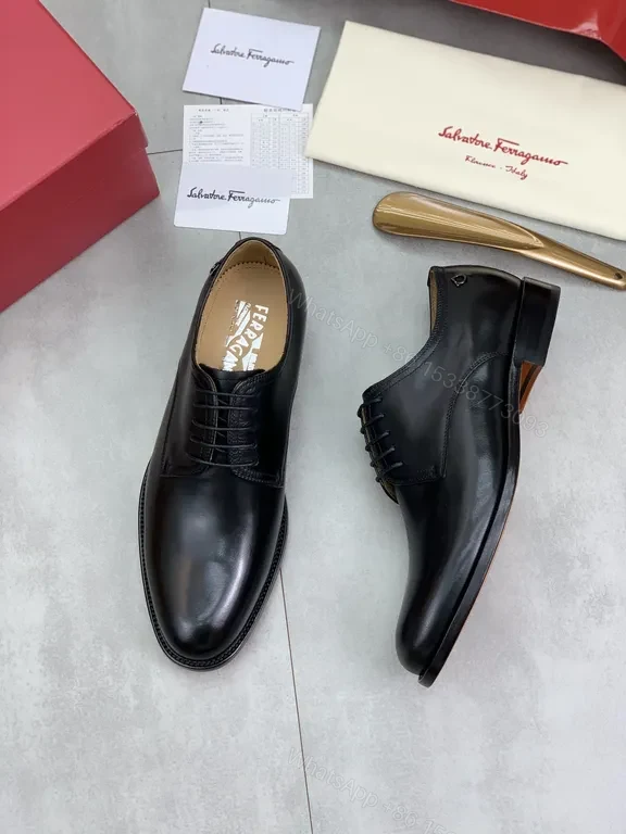 View 6 of Ferragamo Sleek Black Oxford: All-Day Comfort & Style