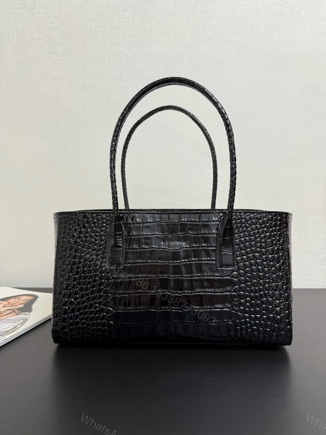 View 3 of Chanel Tote Bag Crocodile Embossed Calfskin SS26 Collection