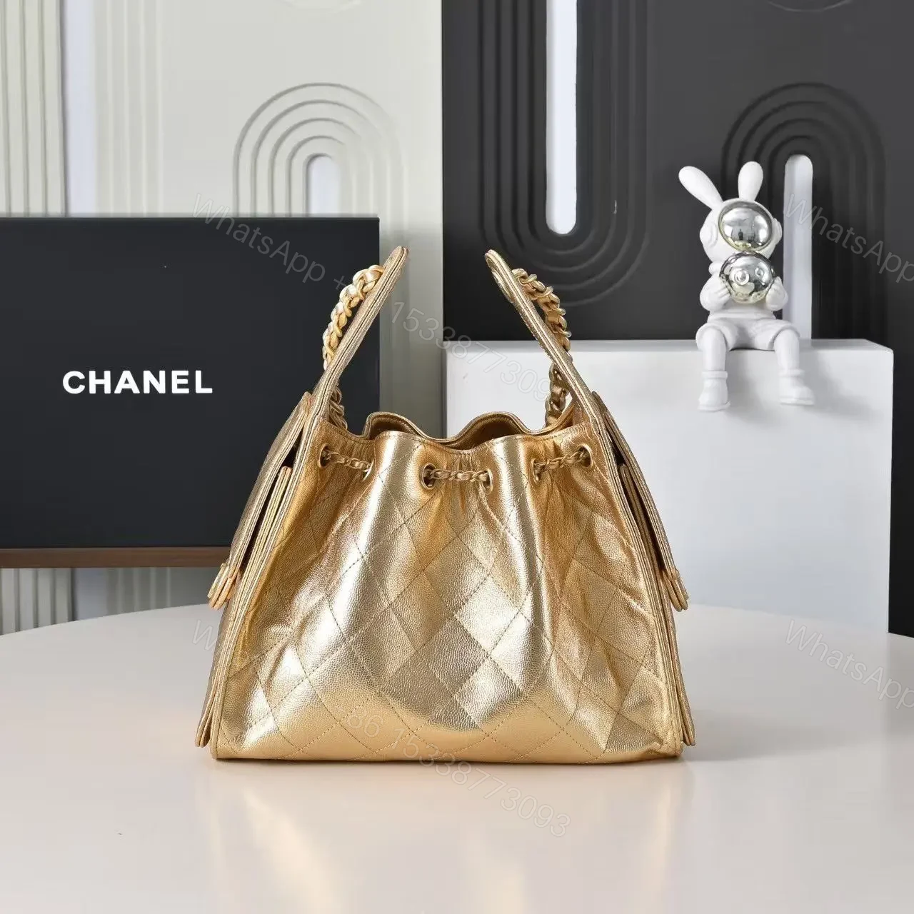 View 8 of Chanel 25 Small Gold, Gold hardware