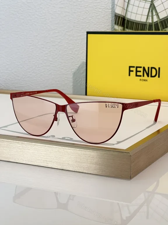 View 3 of Fendi Monogram Shield Sunglassesâ€”Lux Comfort, UV400 Protection