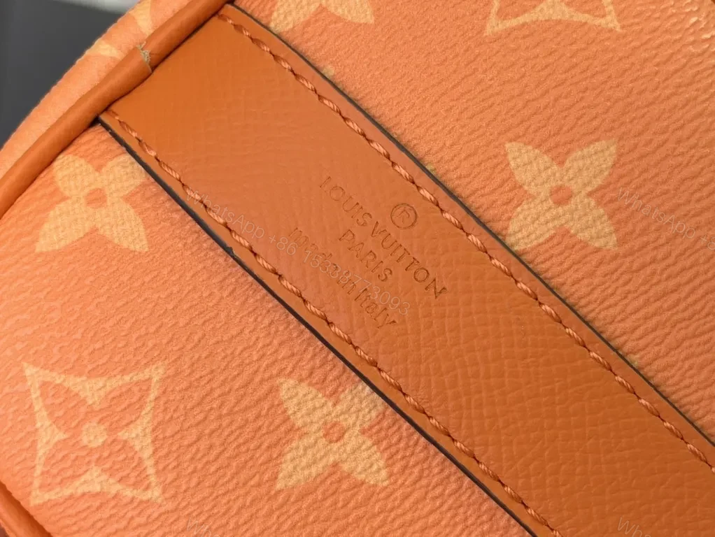 View 4 of Vibrant Orange Louis-Style Satchel: Bold Everyday Luxe Bag