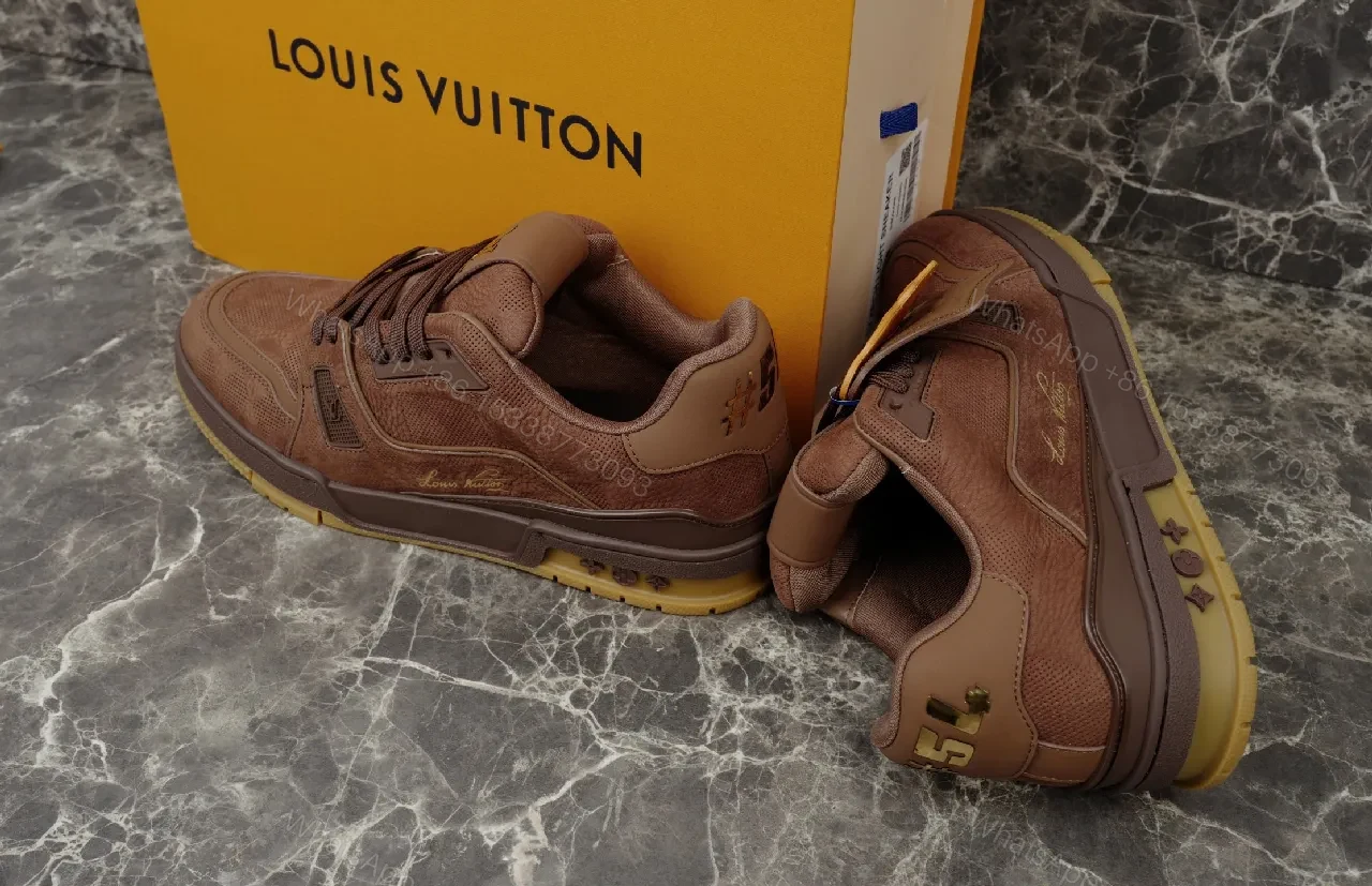 View 5 of Brown Suede Mesh High-Top Sneakers: Subtle Luxury Comfort