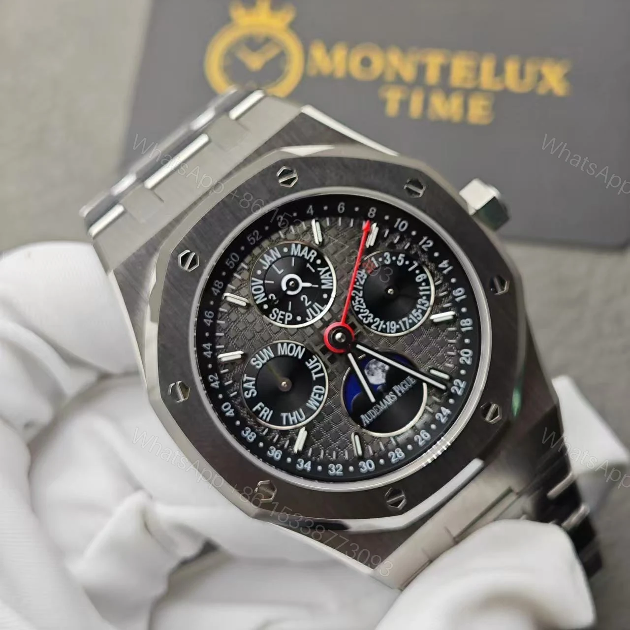 View 2 of Replica Audemars Piguet Royal Oak Perpetual Calendar Gray 26609TI.OO.1220TI.01