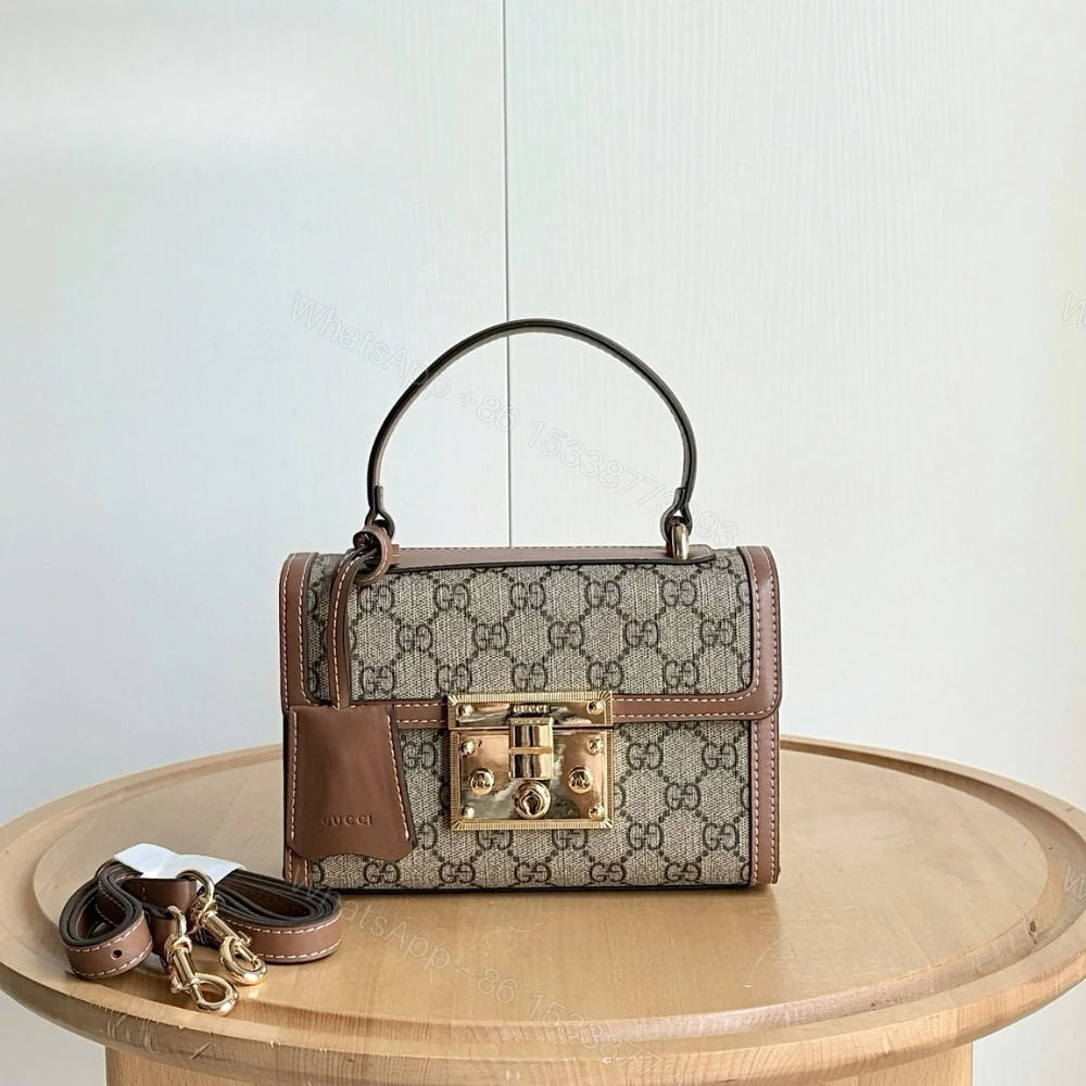 View 2 of Gucci Padlock Small Top Handle Bag Brown 20Cm 838999 FAD6L 9758
