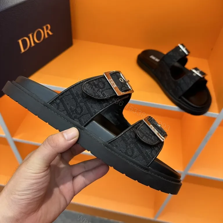 View 9 of Patterned Straps Sandals: DIOR-Style Elevated Comfort Sandals