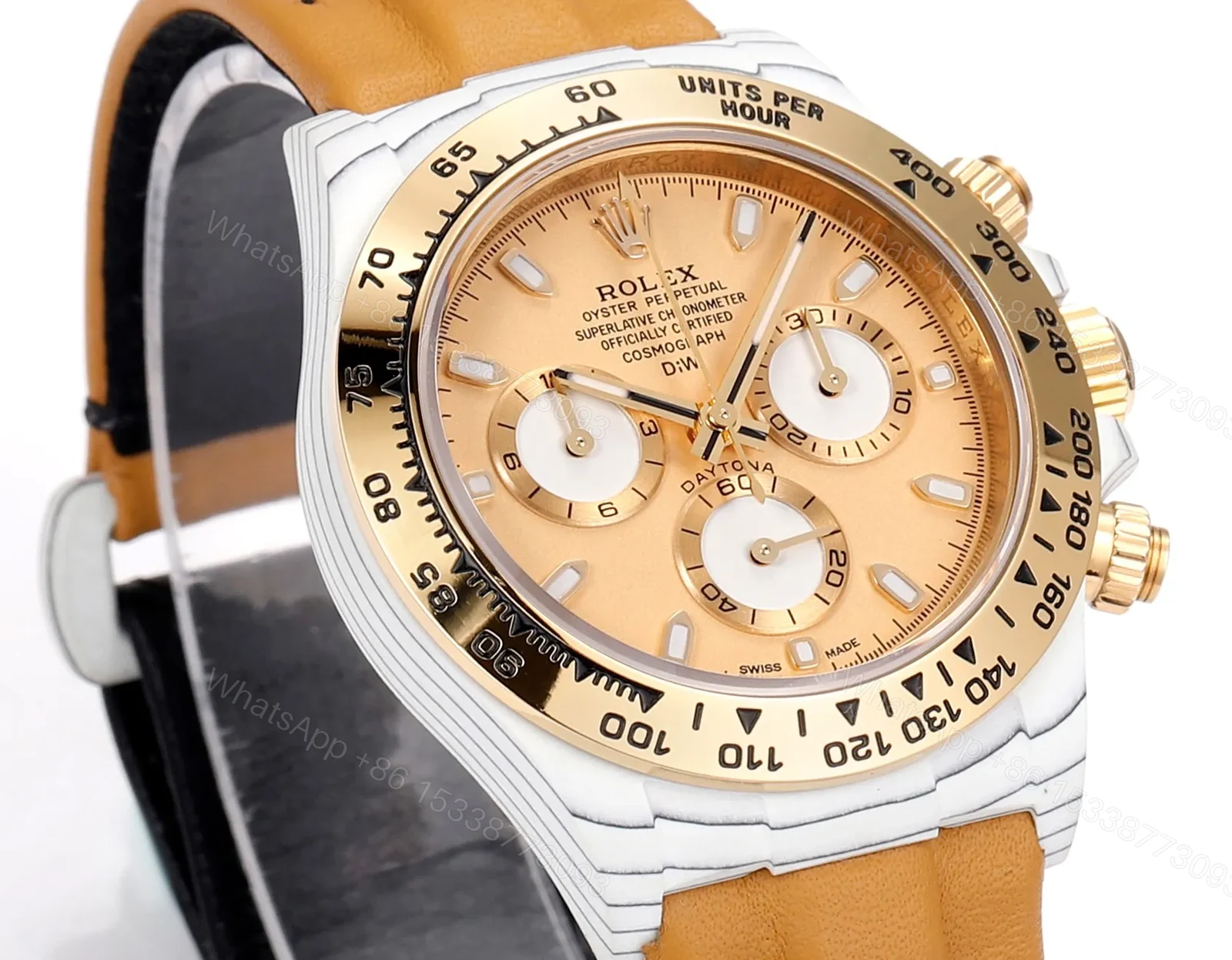 View 4 of Clean Factory TW Rolex Daytona Carbon Fiber Watch – Brown