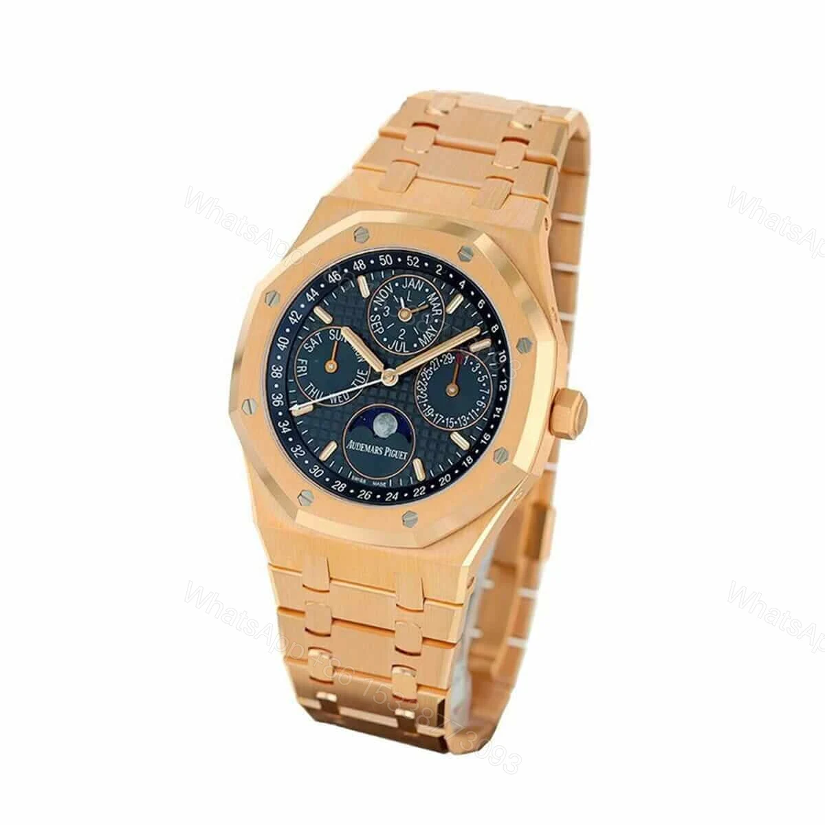 View 2 of Replica AP Rose Gold Blue Dial