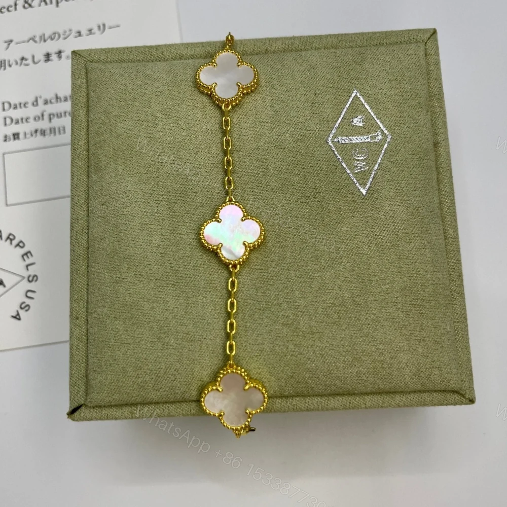 View 11 of 高仿首飾VanCleef&Arpels*RP39D00水晶石黃金手鏈