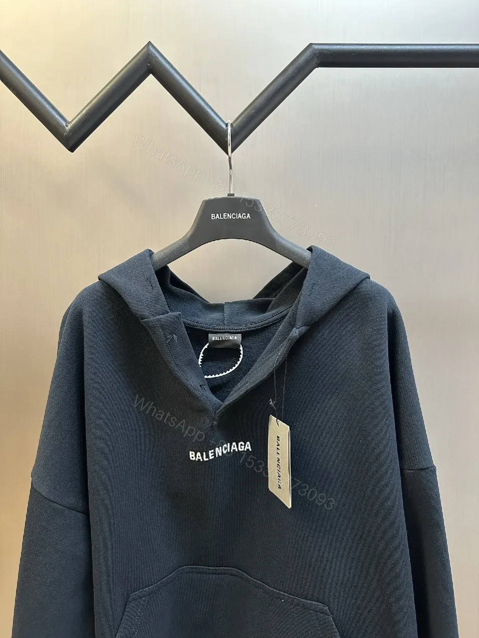 View 2 of Dark Navy Hoodie: Minimalist, Designer-Inspired Comfort