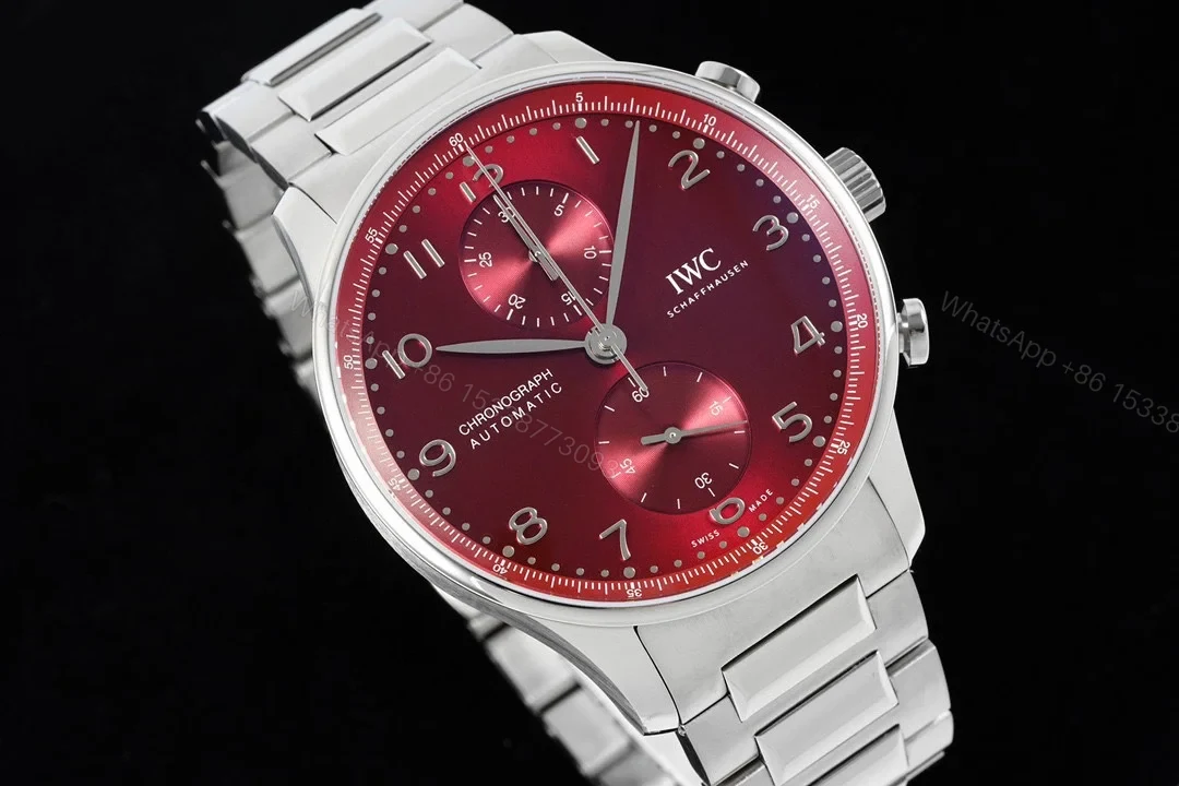 View 3 of IWC Portugieser Red Replica 41MM Premium Chronograph Steel Bracelet Edition IW3716-19