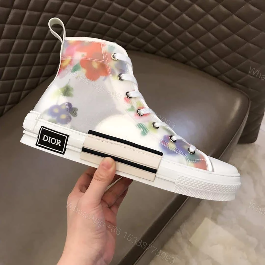 View 2 of DIOR FLOWERS TECHNICAL CANVAS “B23” HIGH-TOP SNEAKER – CD12