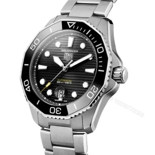 View 2 of Replica TAG Heuer Aquaracer Men Automatic Black Stainless Steel Watch WBP201A.BA0632