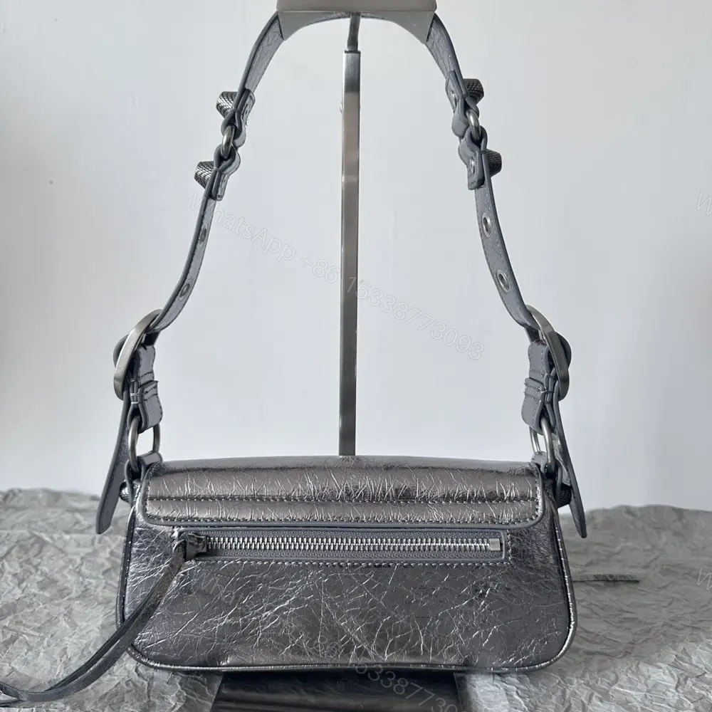 View 2 of 高仿Balenciaga*LeCagole2024新款法棍包銀色XS