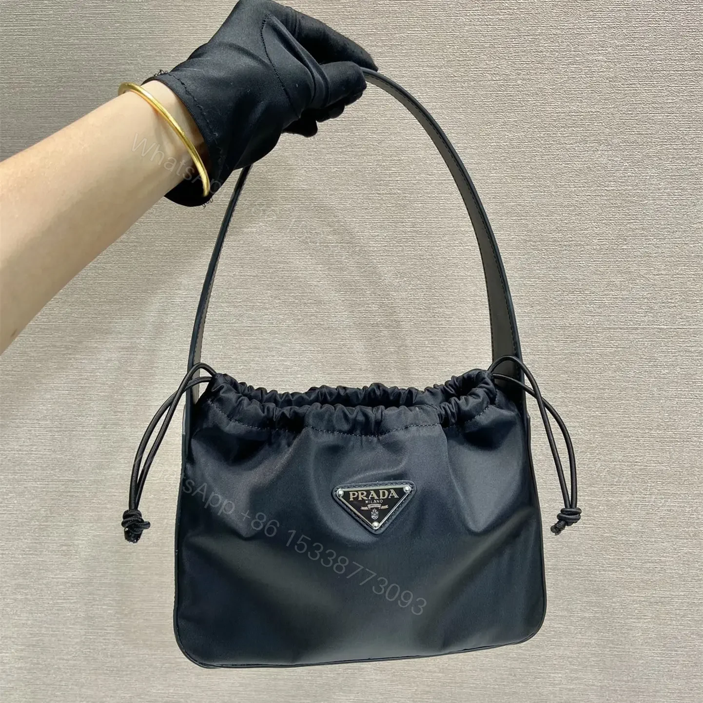 View 7 of 高仿Prada*ReEdition系列B6249腋下包小號黑色免檢版