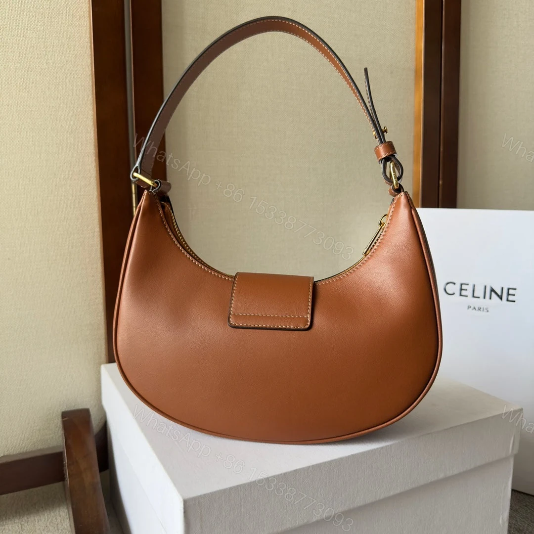 View 5 of CELINE AVA TRIOMPHE SOFT BAG IN SMOOTH CALFSKIN TAN