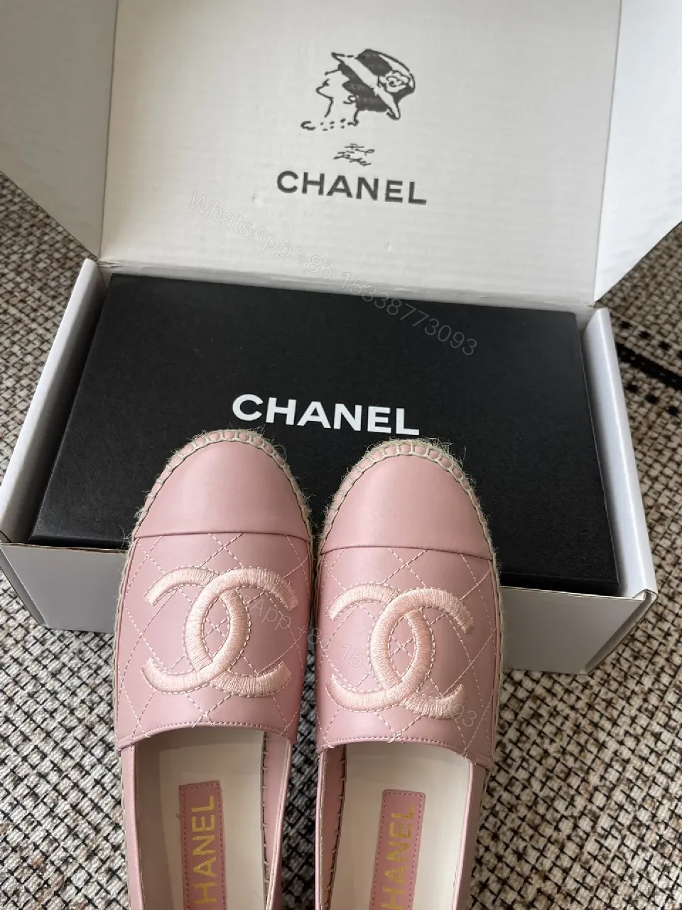 View 6 of Soft Pink Quilted Espadrille Loafers - All-Day Comfort Shoes