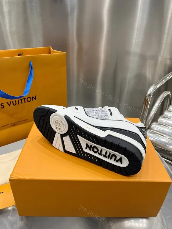 View 2 of Louis Vuitton Trainer Sneakers: White Leather Mesh Luxury Comfort