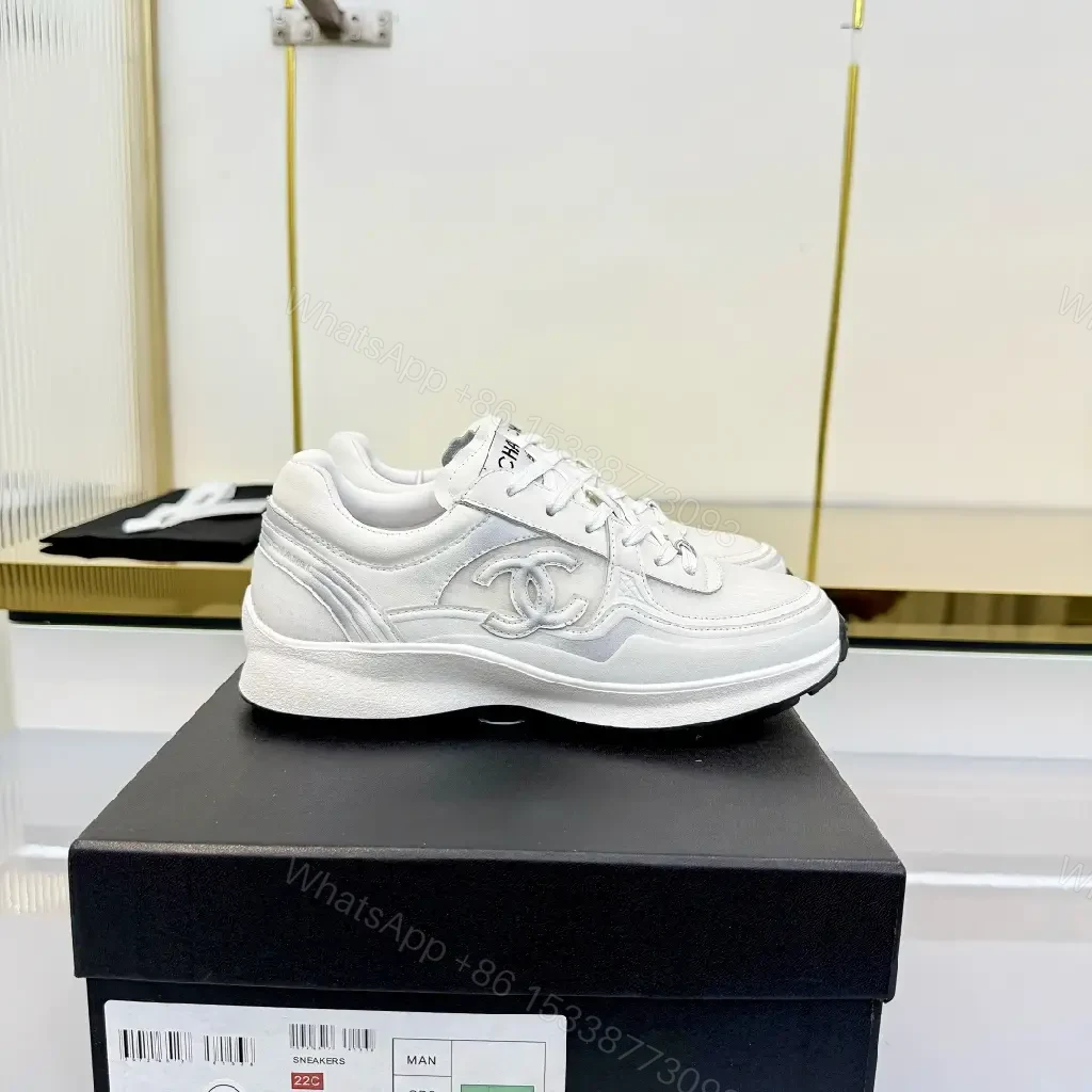 View 5 of White Canvas-Trim High-Top Sneakers with Subtle Luxe Details