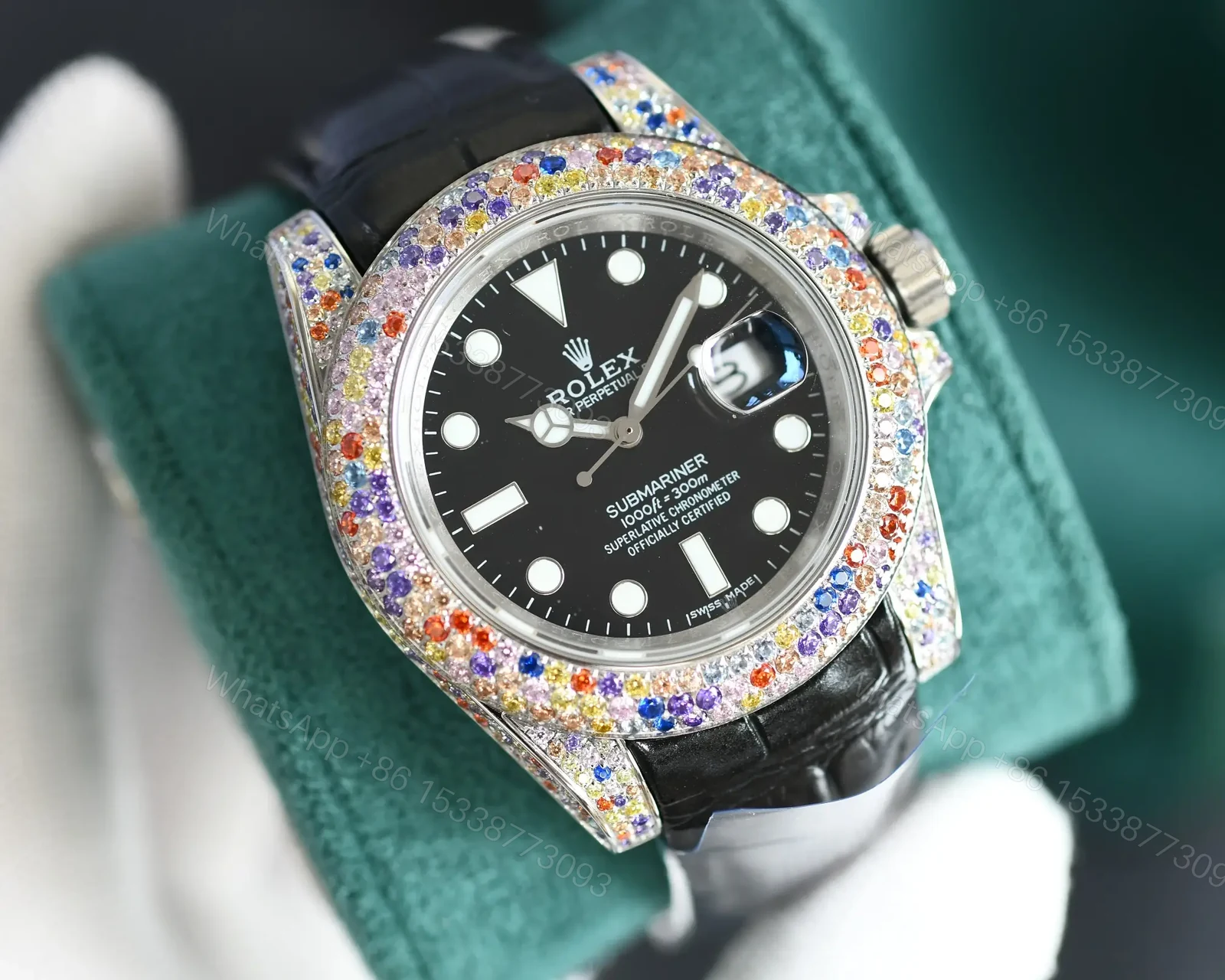 View 5 of Mesmerizing cotton candy yacht master replica 40MM White Gold Edition RG-YM40-COTTON-CANDY-WG
