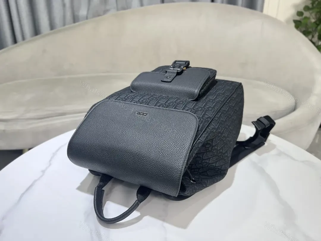 View 9 of Compact Black Structured Backpack with Hidden Essentials