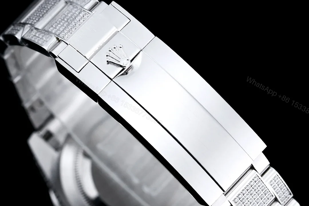 View 9 of Rolex Full Iced Diamond Case Bracelet Luxury Watch 42mm Ultimate Edition RG-ROLEX-FULL-ICED-DIAMOND-904-42