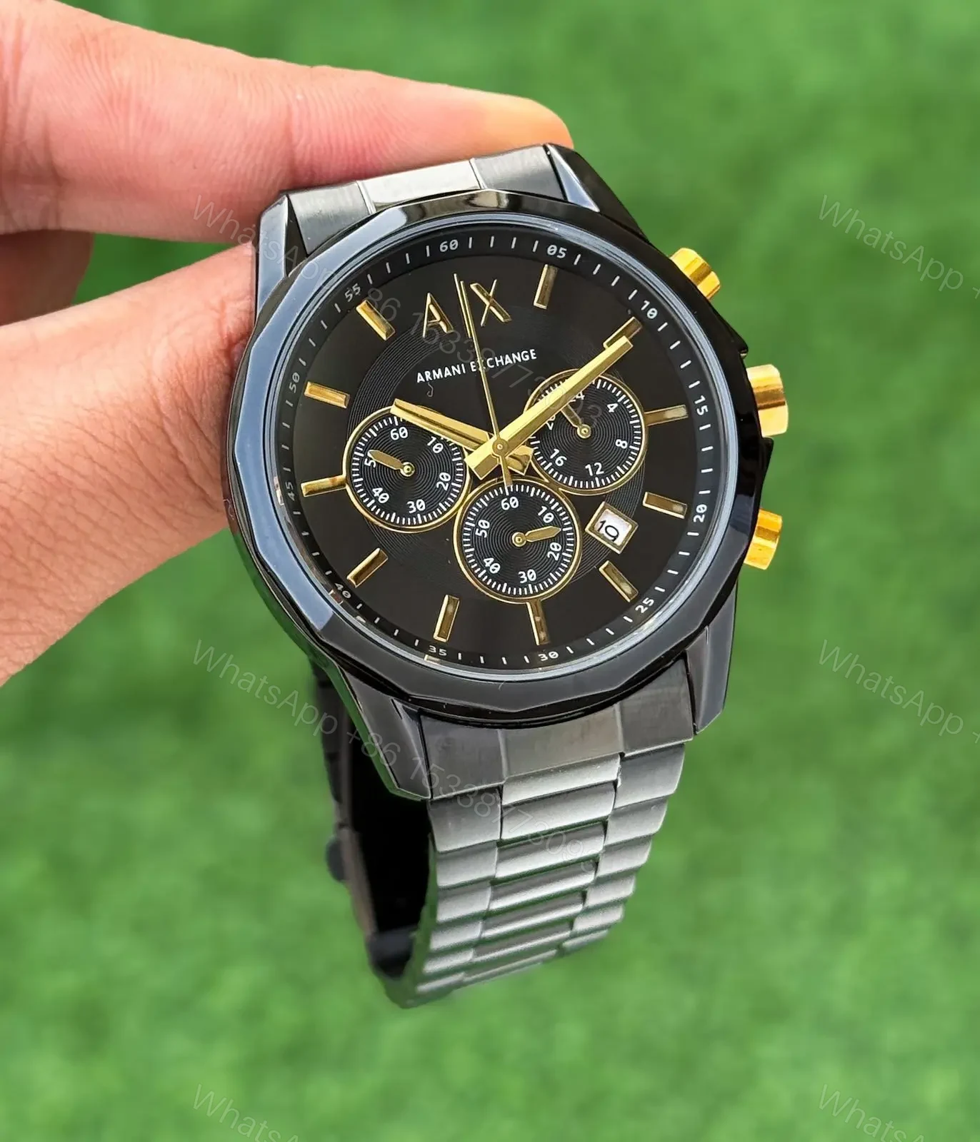 View 3 of Armani exchange Black Dail